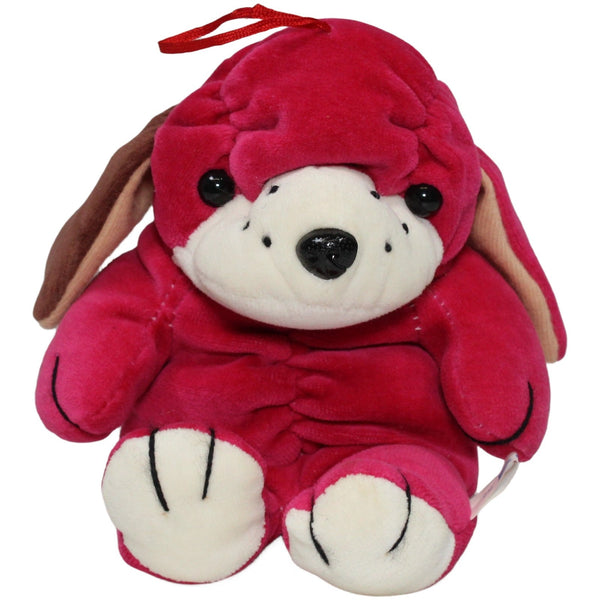 Knautschiger Hund mit Schlappohren, pink