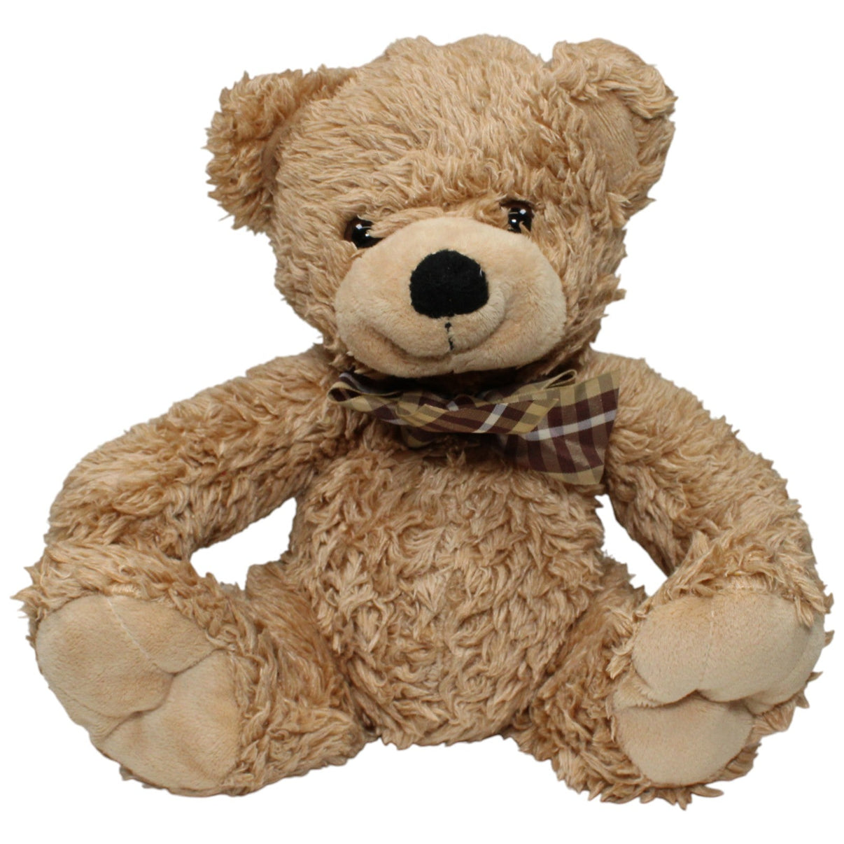 123000022113 Heunec Zotteliger Teddy mit Schleife Kuscheltier Kumpel Leo 30cm Beige Braun