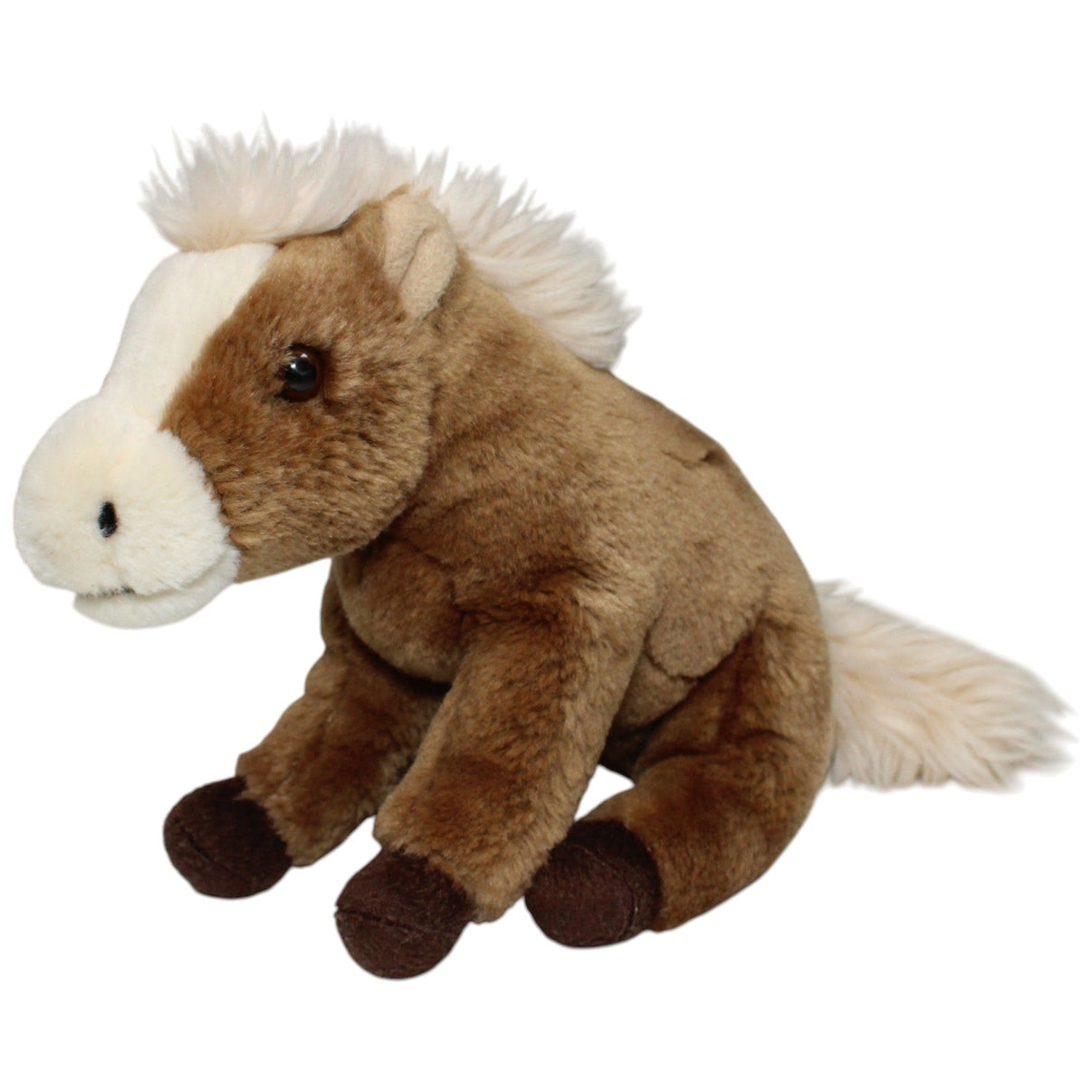 123000022152 Uni - Toys Braunes Pferd, sitzend Kuscheltier Kumpel Leo 20cm Beige Braun