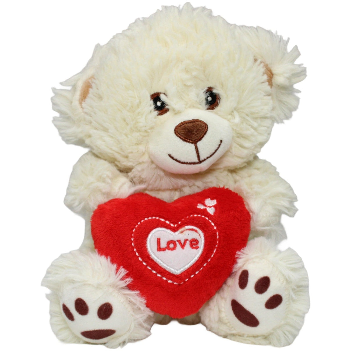 123000022192 Zeeman Süßer weißer Teddybär mit Herz "Love", sitzend Kuscheltier Kumpel Leo 22cm ebay - stofftiere Gebraucht