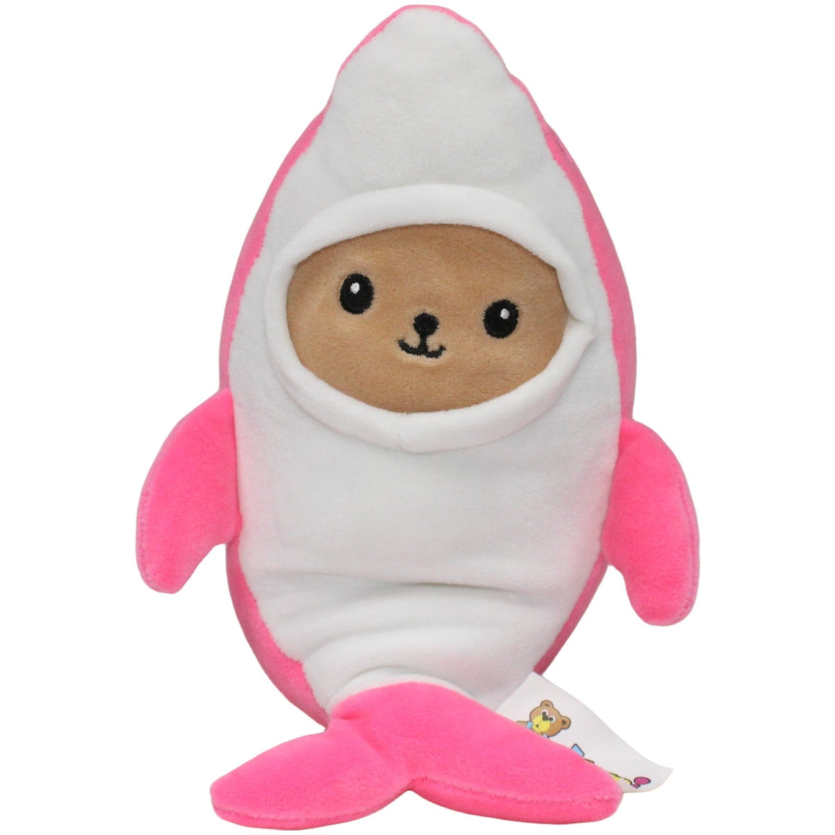 123000022205 Jafri Toys Teddybär verkleidet als Pinker Delfin Kuscheltier Kumpel Leo 24cm Beige Delfin