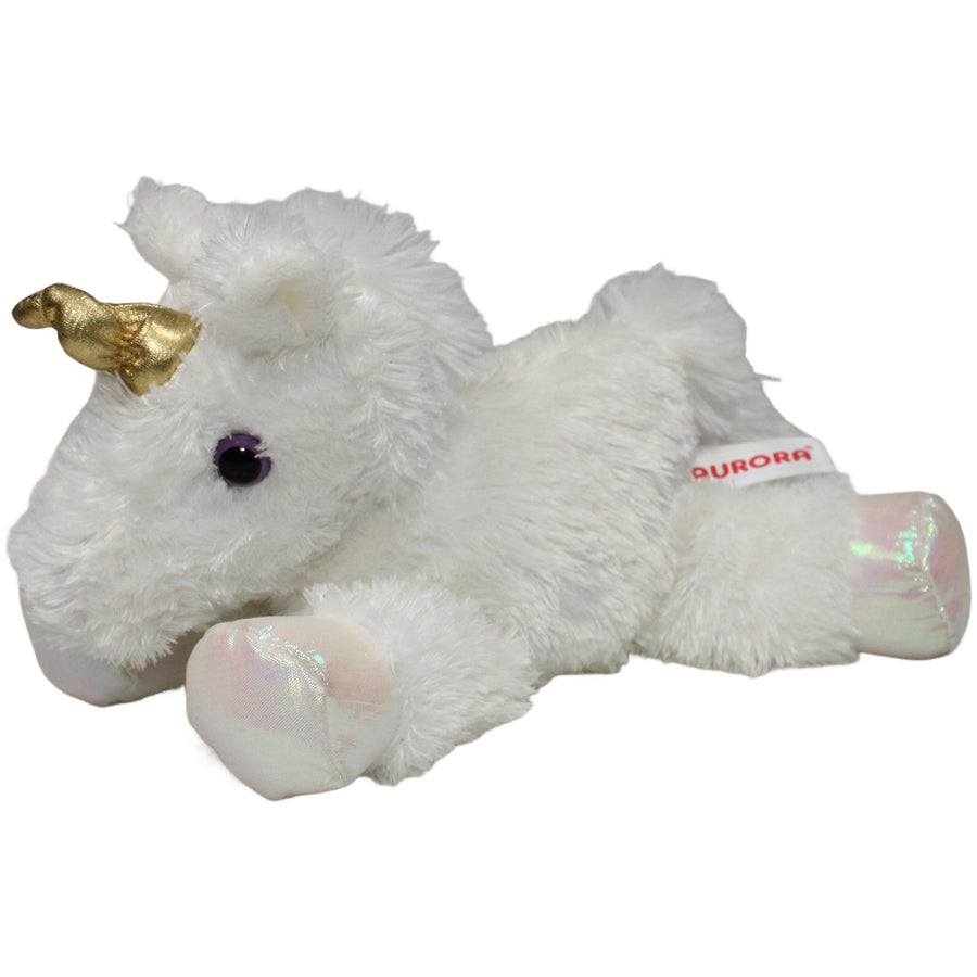 Weißes Einhorn mit goldenem Horn