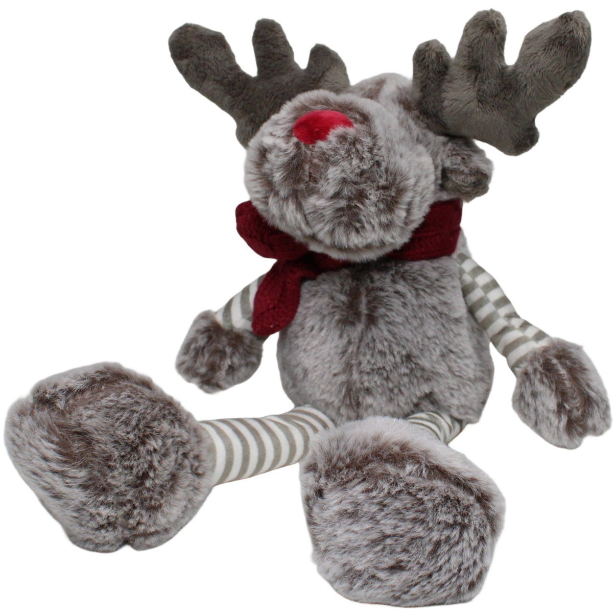 123000022260 Müller Schlenker Rentier mit rotem Schal, grau Kuscheltier Kumpel Leo 40cm ebay - stofftiere Gebraucht