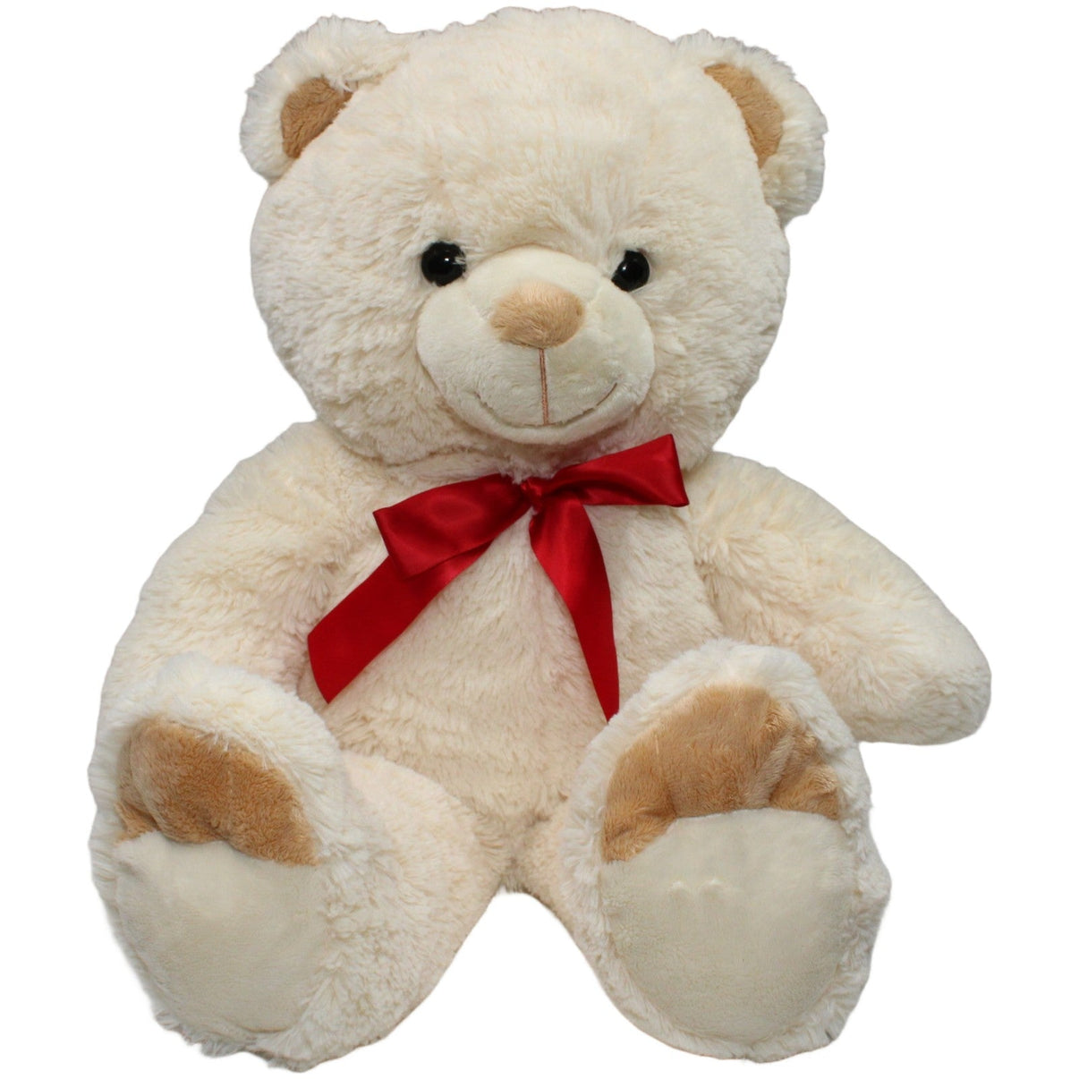 123000022264 Kaufhof Trading XXL beiger Teddybär mit roter Schleife Kuscheltier Kumpel Leo 65cm Beige ebay - 20 - stofftiere