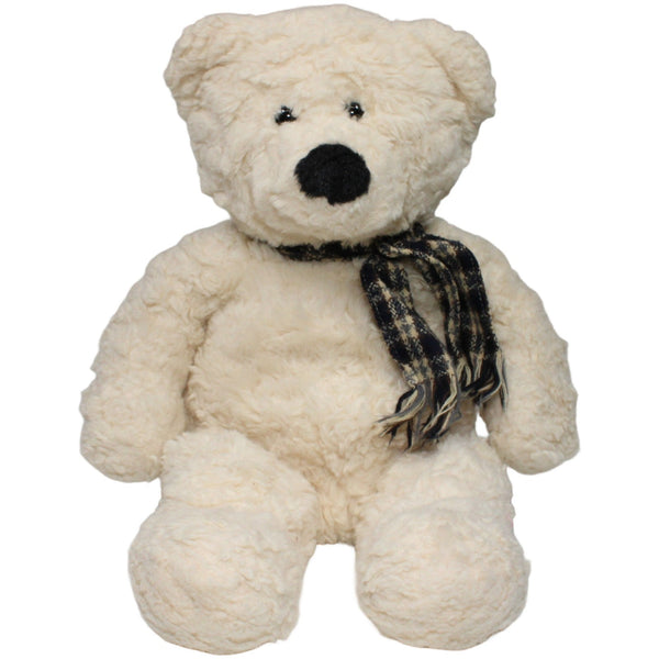 XL weißer Teddybär mit Schal
