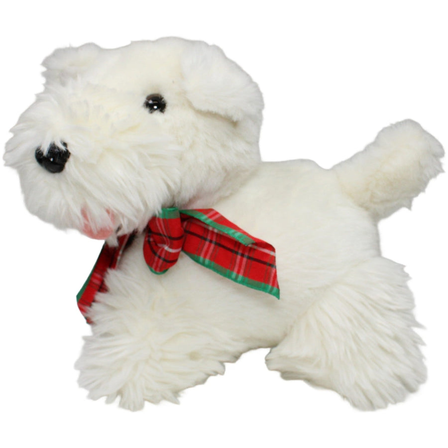 West Highland-Terrier mit karierter Schleife