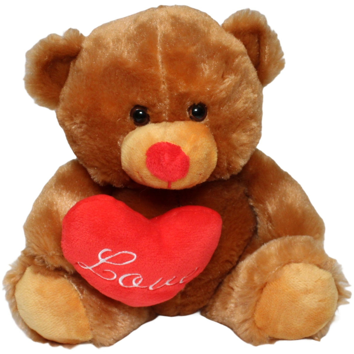 123000022363 Unbekannt Süßer Teddybär mit Herz "Love" Kuscheltier Kumpel Leo 22cm Beige Braun
