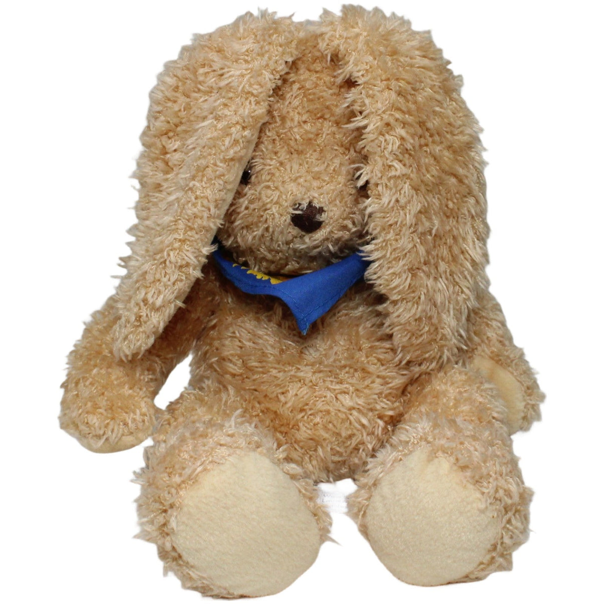123000022378 Heunec Hellbrauner Hase mit Sonnenblumen - Halstuch Kuscheltier Kumpel Leo 32cm _Vintage_ Beige