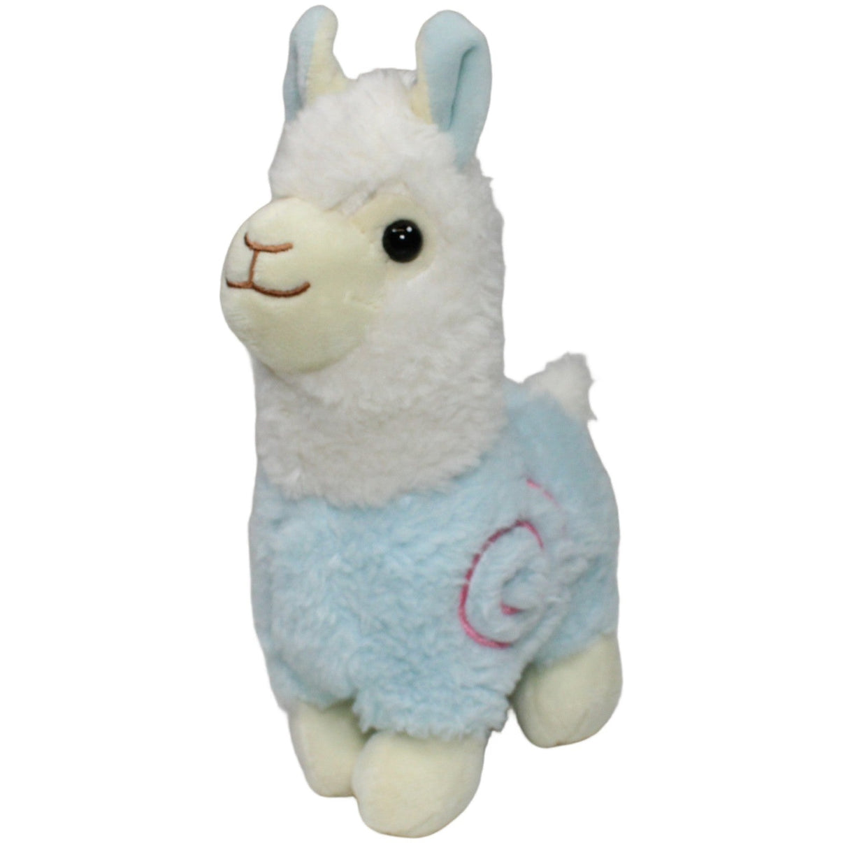 123000022394 Landahl & Baumann Alpaka mit Kreiselmuster, blau - weiß Kuscheltier Kumpel Leo 24cm Alpaka Blau