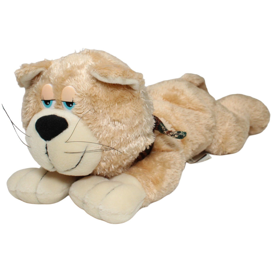 Liegende Katze mit Halstuch, beige