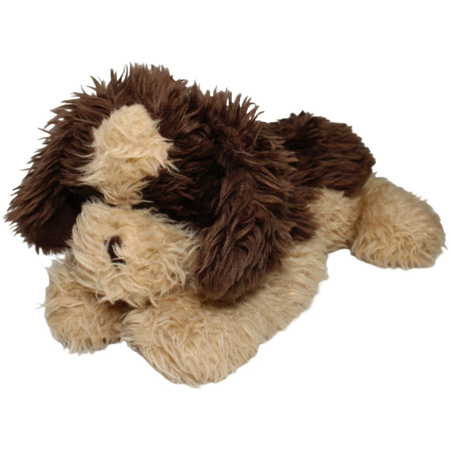 Zotteliger liegender XL Hund, braun-beige