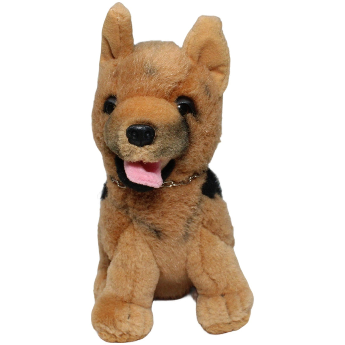 123000022500 Plüco Schäferhund Kommissar Rex, klein Kuscheltier Kumpel Leo 20cm _Vintage_ Braun