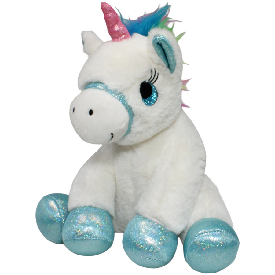 Weißes Einhorn mit Regenbogen Mähne