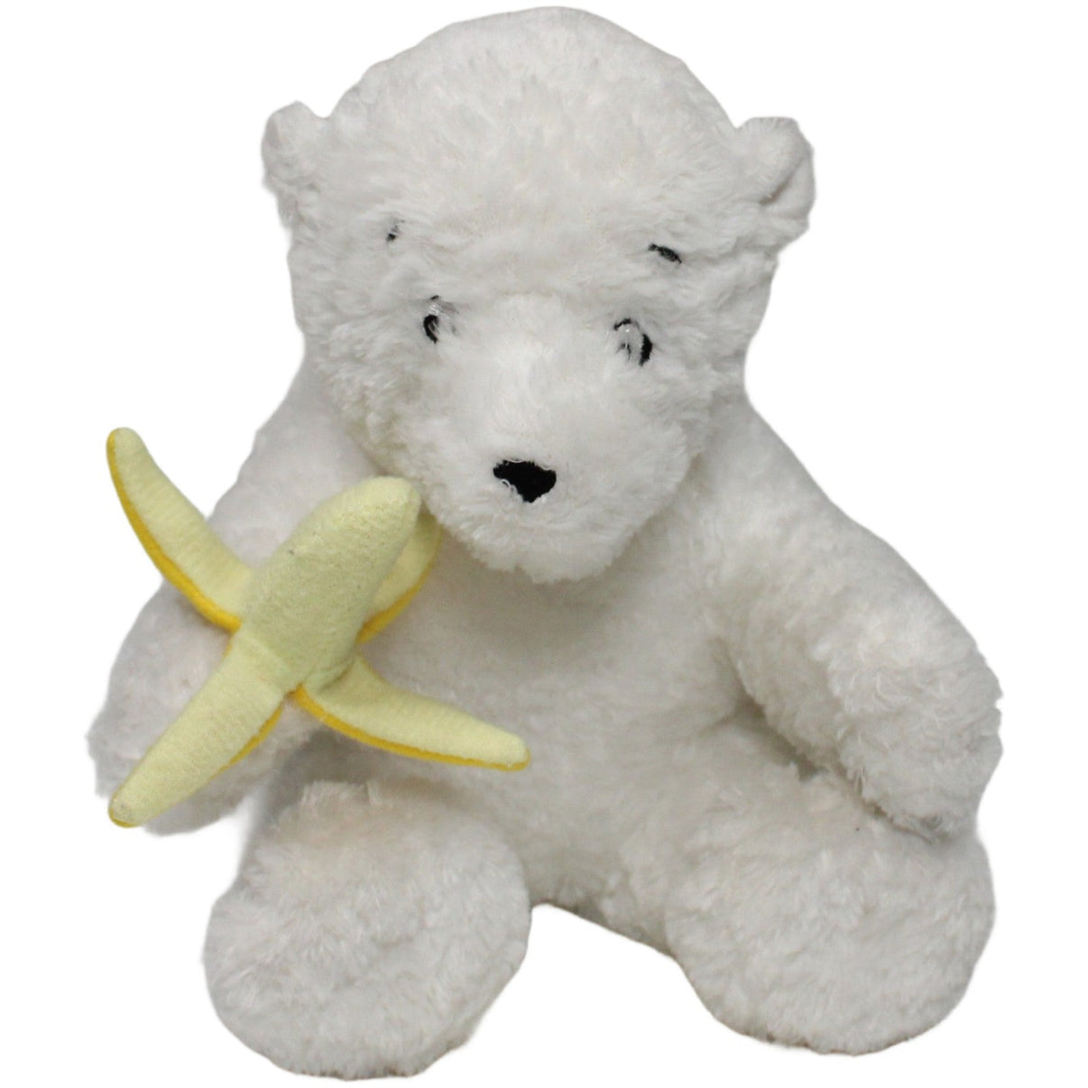 123000022509 Schmidt Lars mit Banane aus Der kleine Eisbär Kuscheltier Kumpel Leo 20cm 42167 _Vintage_