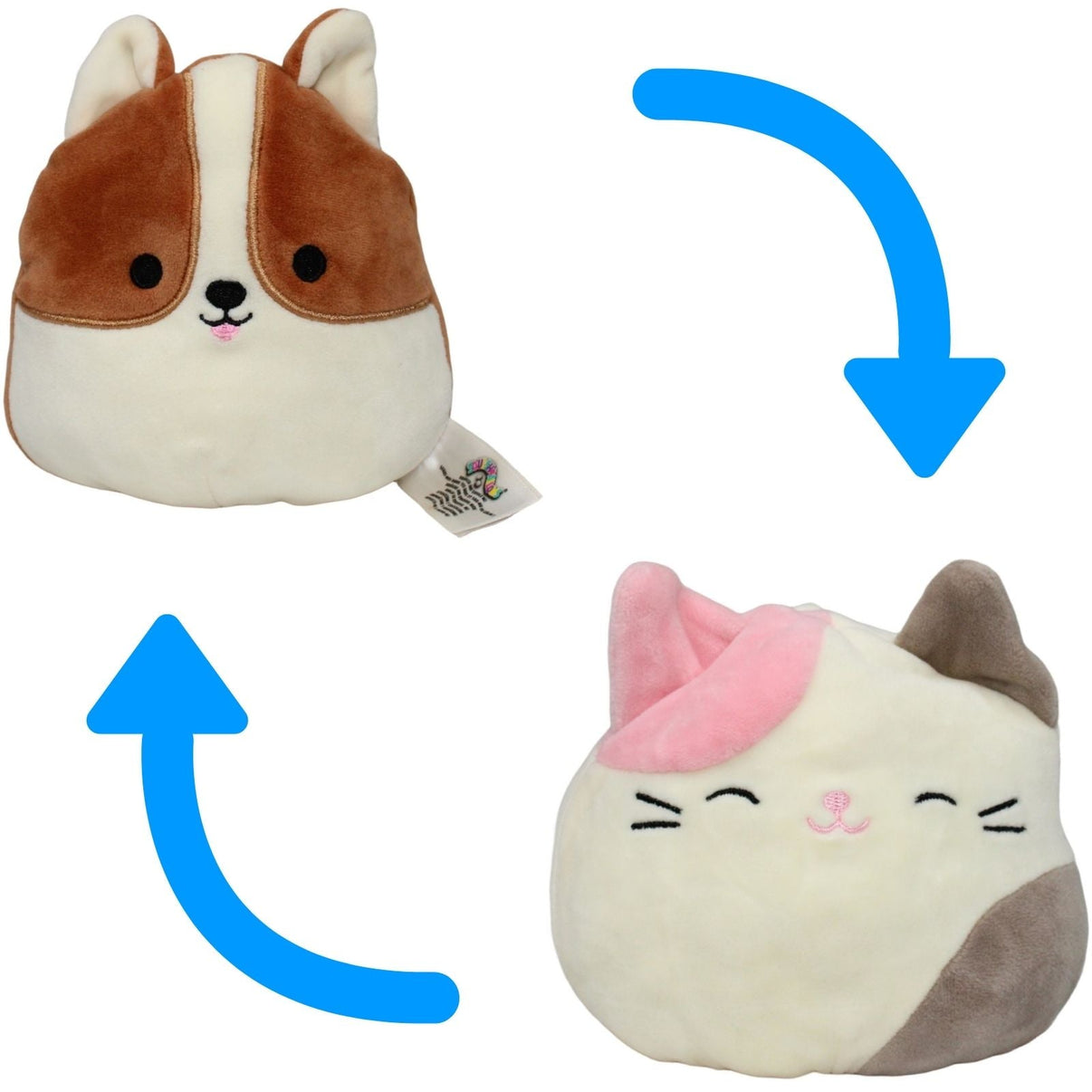 123000022514 Kellytoy Squishmallows, Flip a Mallows™ Hund & Katze Kuscheltier Kumpel Leo 10cm _Wieder Da_ ebay - stofftiere