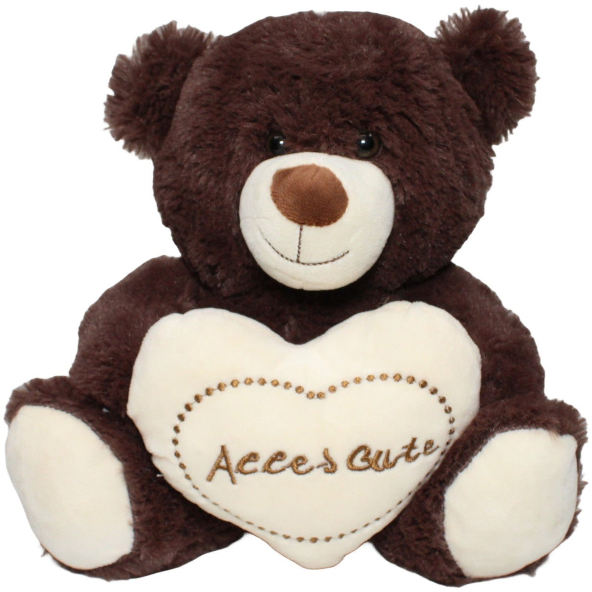 123000022517 TEDI Kuschelfreund, sitzender Teddy mit Herz "Alles Gute" Kuscheltier Kumpel Leo 25cm Beige Braun