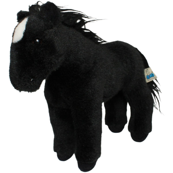 Hübsches schwarzes Pferd, stehend