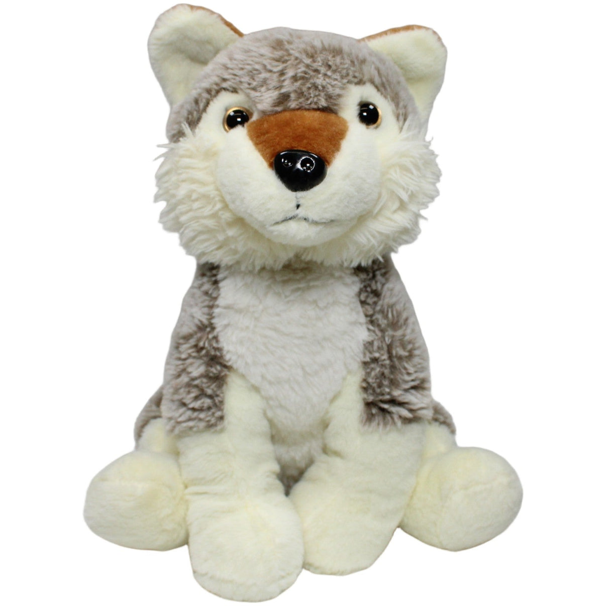 123000022564 Landahl & Baumann Schöner sitzender Wolf, superweich Kuscheltier Kumpel Leo 25cm Beige ebay - stofftiere