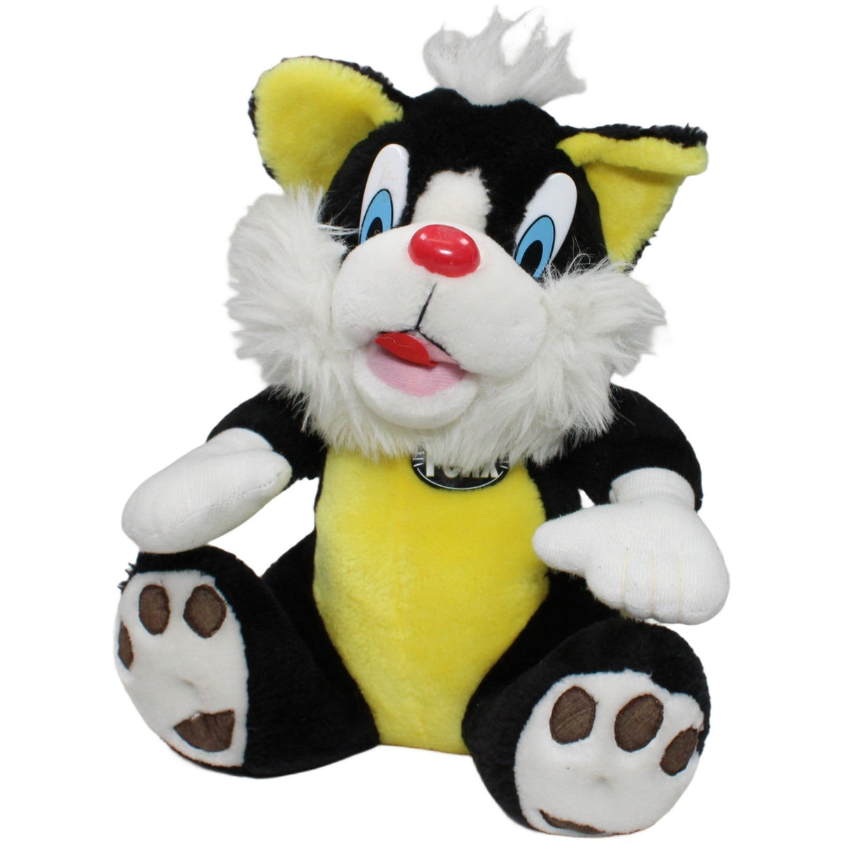 123000022565 Unbekannt Sitzende Katze Felix, schwarz - gelb Kuscheltier Kumpel Leo 30cm ebay - stofftiere Gebraucht