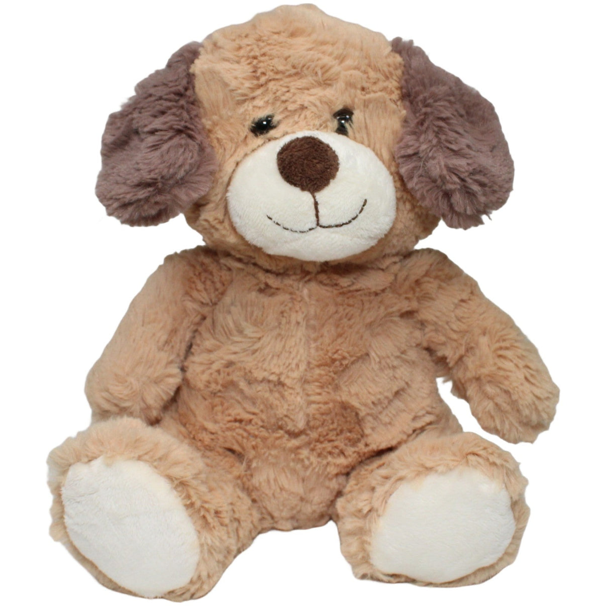123000022598 Unbekannt Hund mit dunkelbraunen Ohren, sitzend Kuscheltier Kumpel Leo 25cm Beige Braun