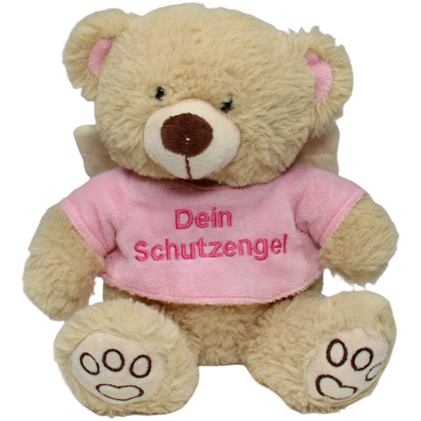 Bär mit Flügel "Dein Schutzengel", rosa