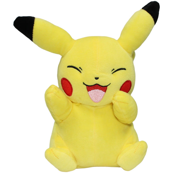 Lachendes Pikachu aus Pokémon, sitzend