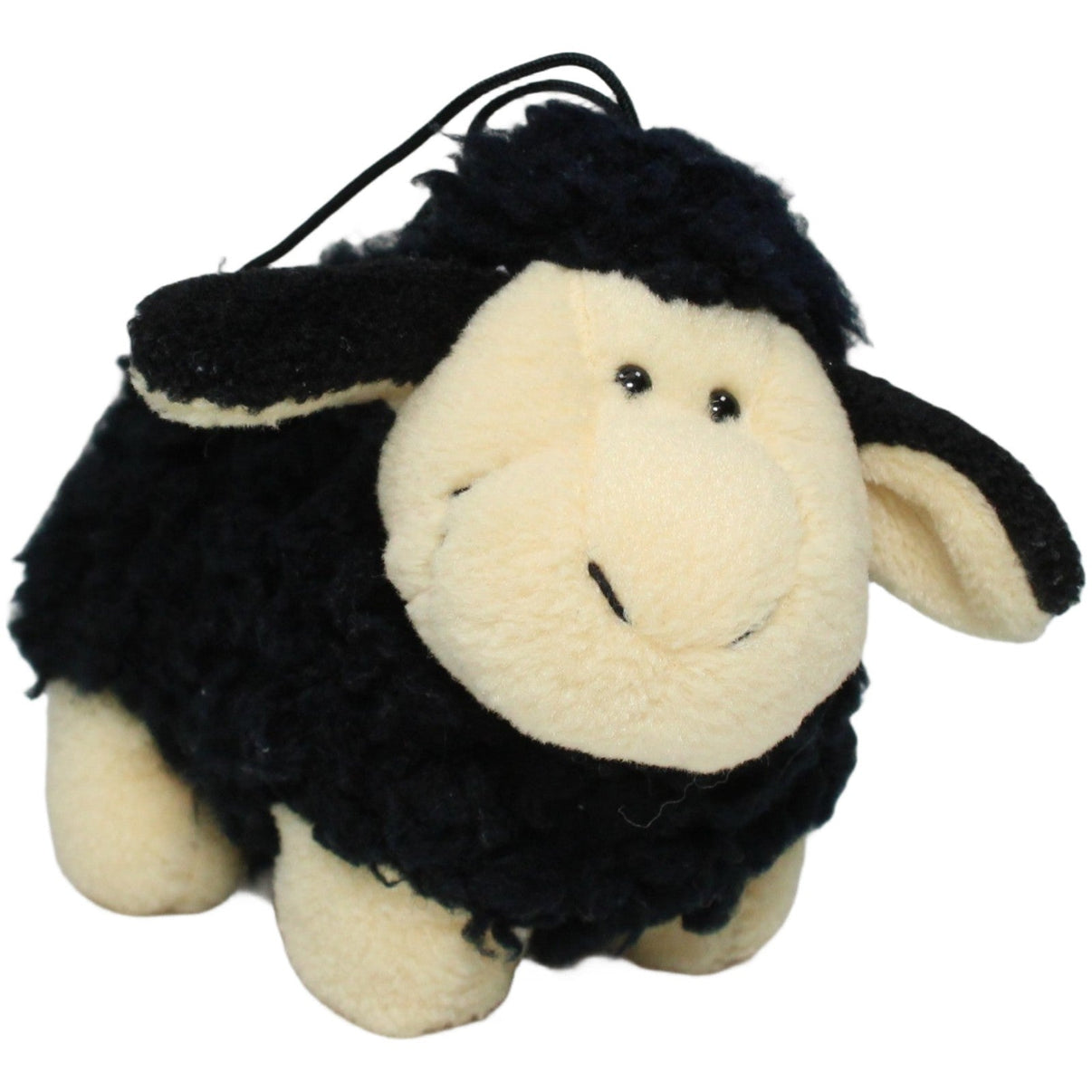 123000022663 NICI Schaf, schwarz Kuscheltier Kumpel Leo 14cm _Vintage_ Beige