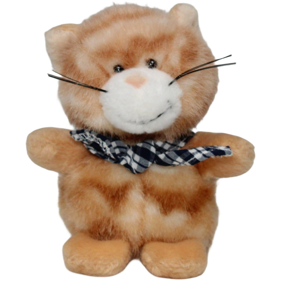 Katze mit Halstuch, rot-gestreift