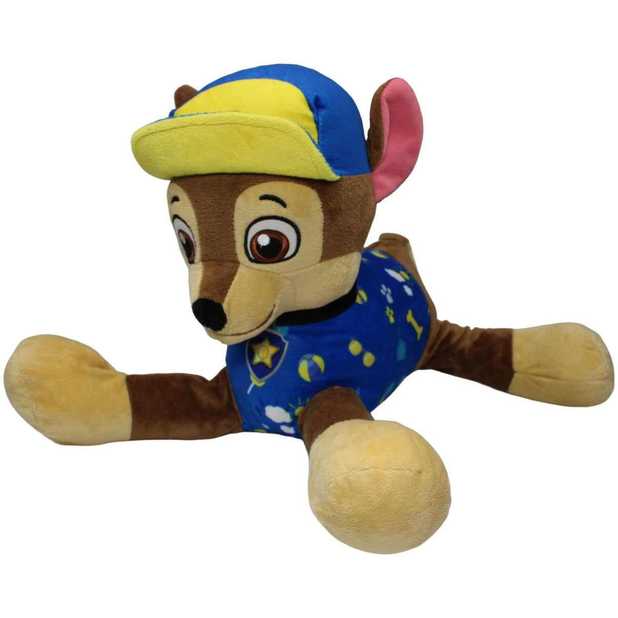 123000022687 Sambro XL Chase mit Muster, liegend Kuscheltier Kumpel Leo 50cm Beige Blau