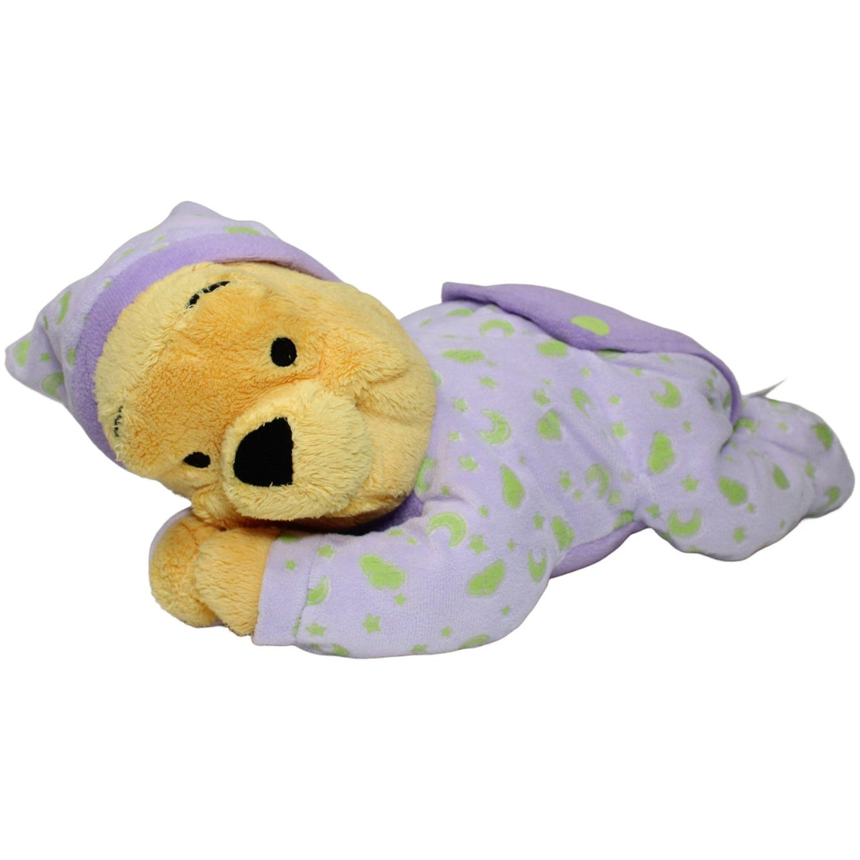 123000022699 Nicotoy Disney Winnie Puuh im lila Pyjama, liegend Kuscheltier Kumpel Leo 33cm _Wieder Da_ Bär