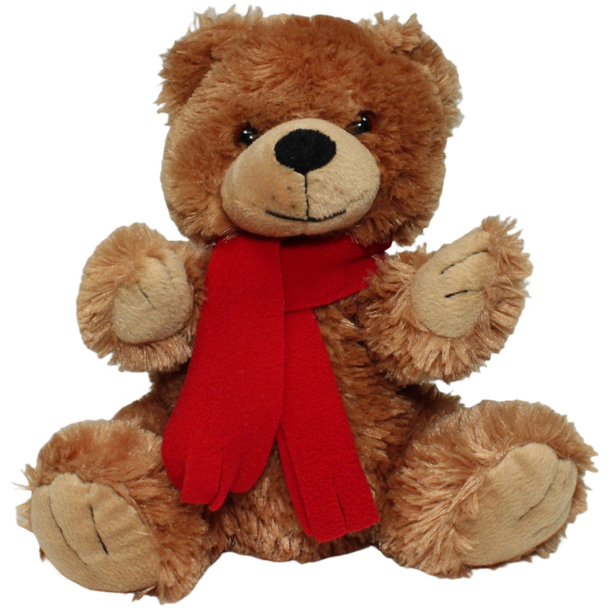 123000022707 Bastitoy Zottliger Teddybär mit rotem Schal Kuscheltier Kumpel Leo 26cm Braun ebay - 20 - stofftiere