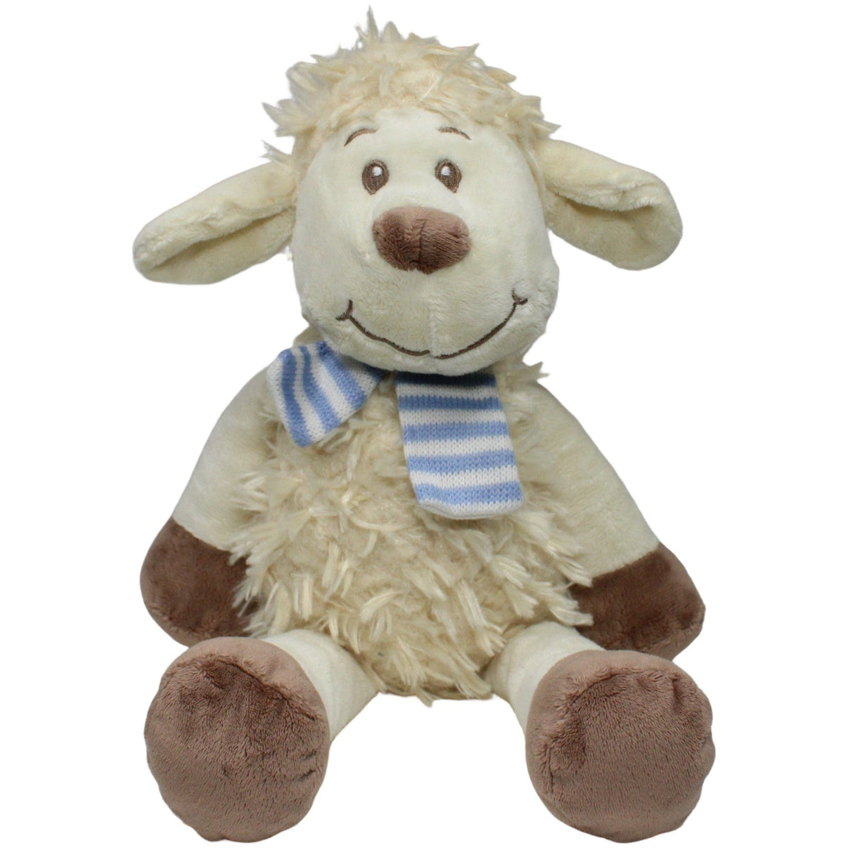 123000022714 Brauns - Heitmann Süßes weiches Schlenker - Schaf mit Schal Kuscheltier Kumpel Leo 40cm _Wieder Da_ Beige