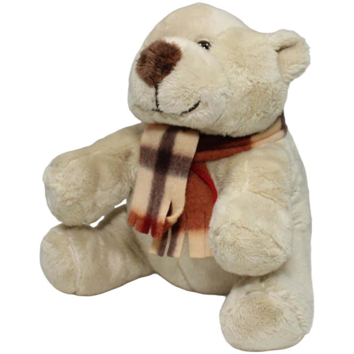 123000022758 Mathias Pamer Tröster - Teddy mit buntem Schal Kuscheltier Kumpel Leo 20cm Beige Braun