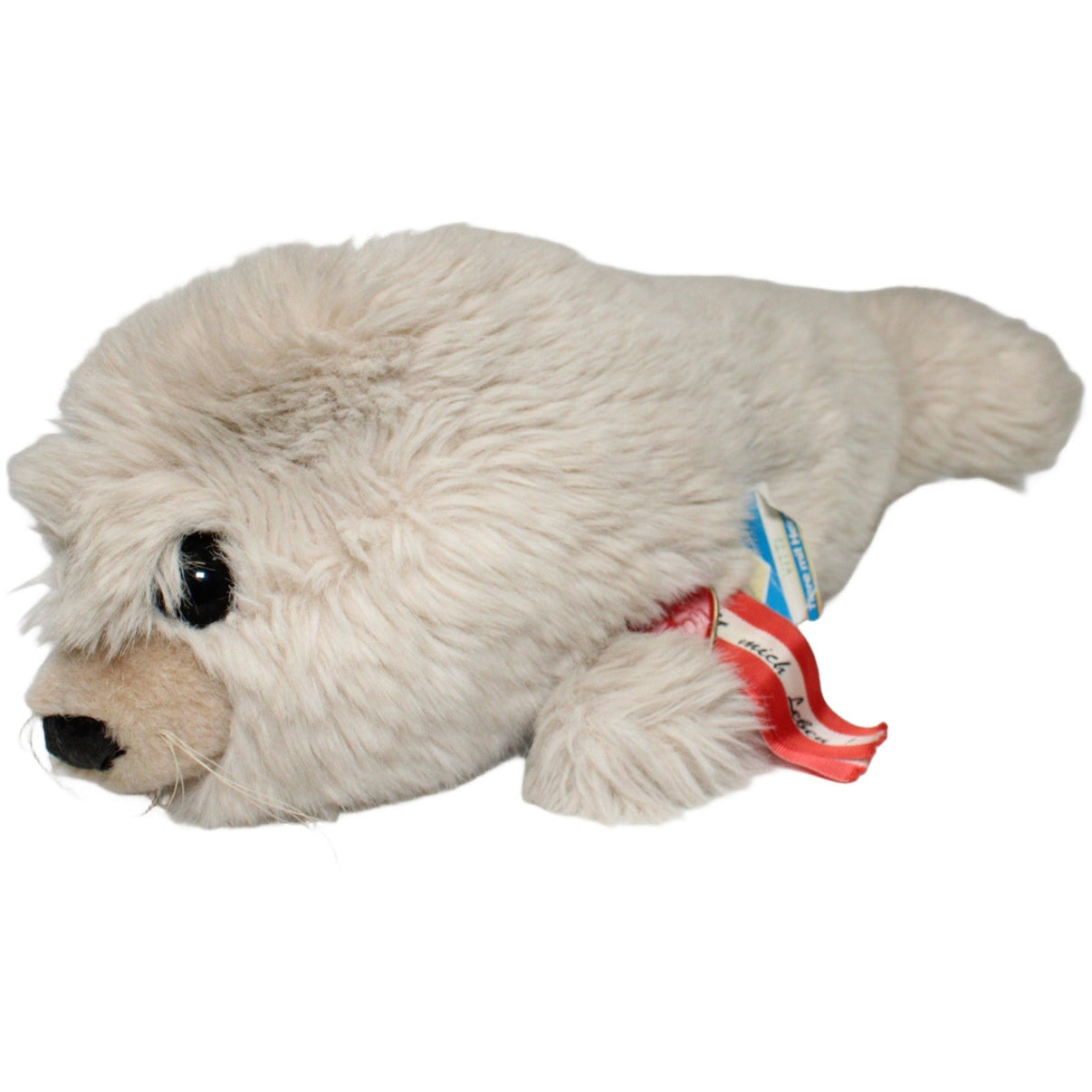 123000022813 Berg Tiere mit Herz, weiße XL Robbe Kuscheltier Kumpel Leo 40cm _Vintage_ Beige