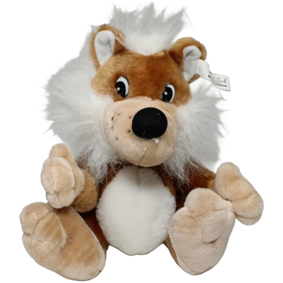 123000022840 Bäckerei Konditorei Wolf Maskottchen mit beweglichen Gliedern, Bäckerei Wolf Kuscheltier Kumpel Leo 30cm Beige Braun