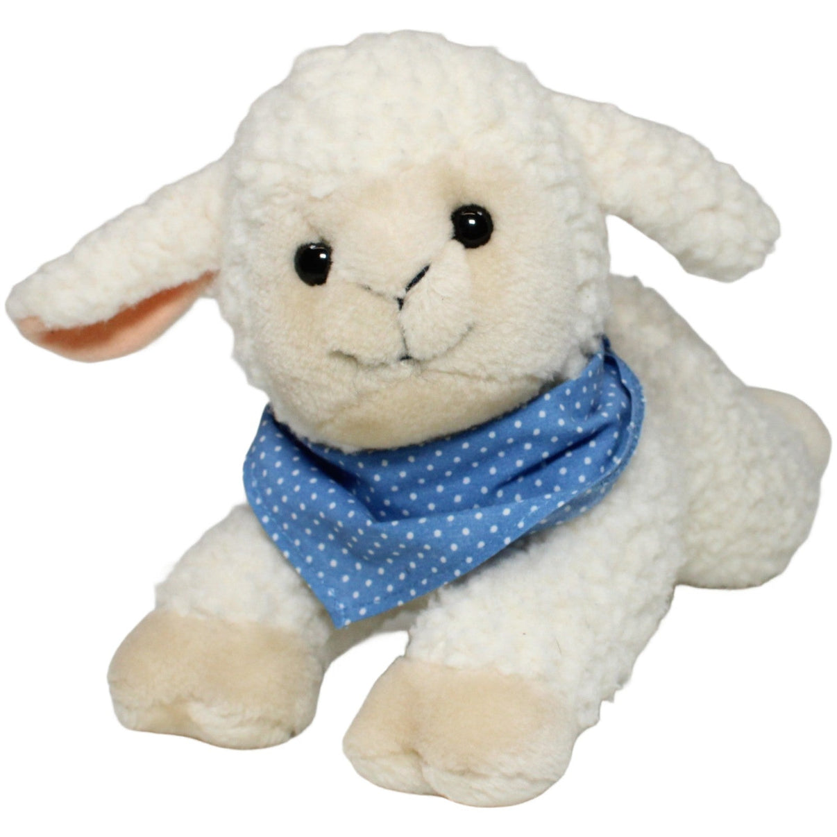 123000022841 TCM Lamm mit blauem Halstuch, liegend Kuscheltier Kumpel Leo 25cm Beige Blau