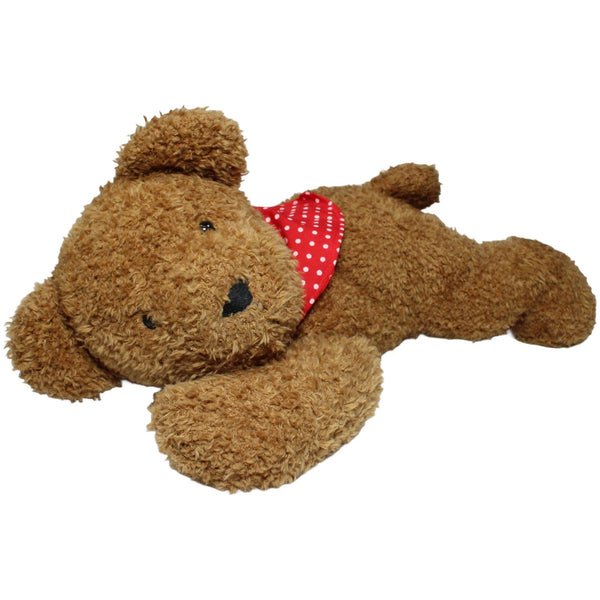 XL Teddybär mit rotem Halstuch, liegend