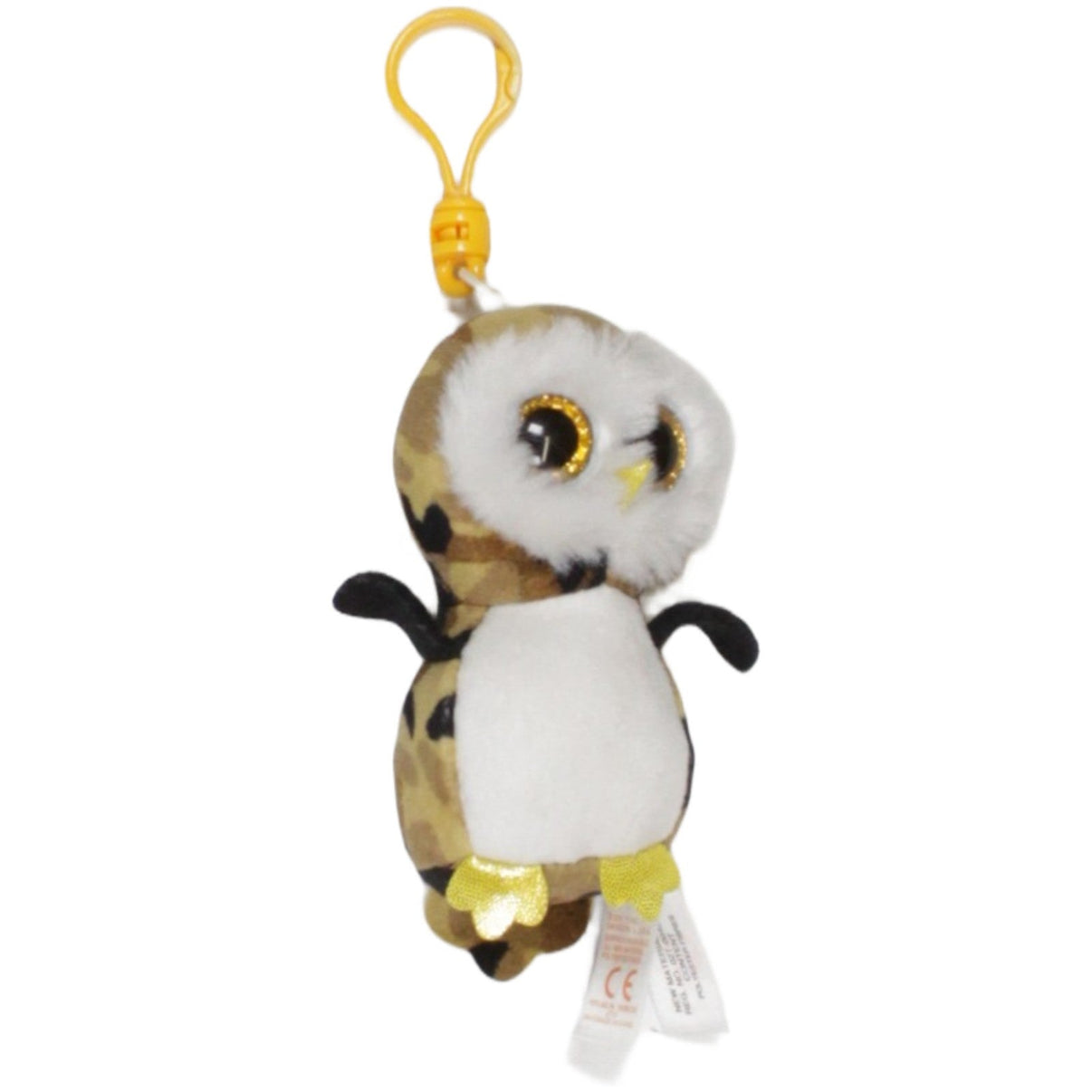123000022892 TY Eule Owliver Schlüsselanhänger Kumpel Leo 10cm Beige Braun