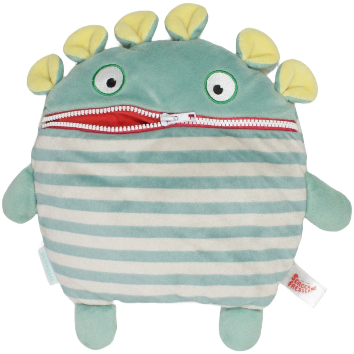 123000022952 Schmidt Sorgenfresser Schnulli, groß Kuscheltier Kumpel Leo 31cm Beige Blau