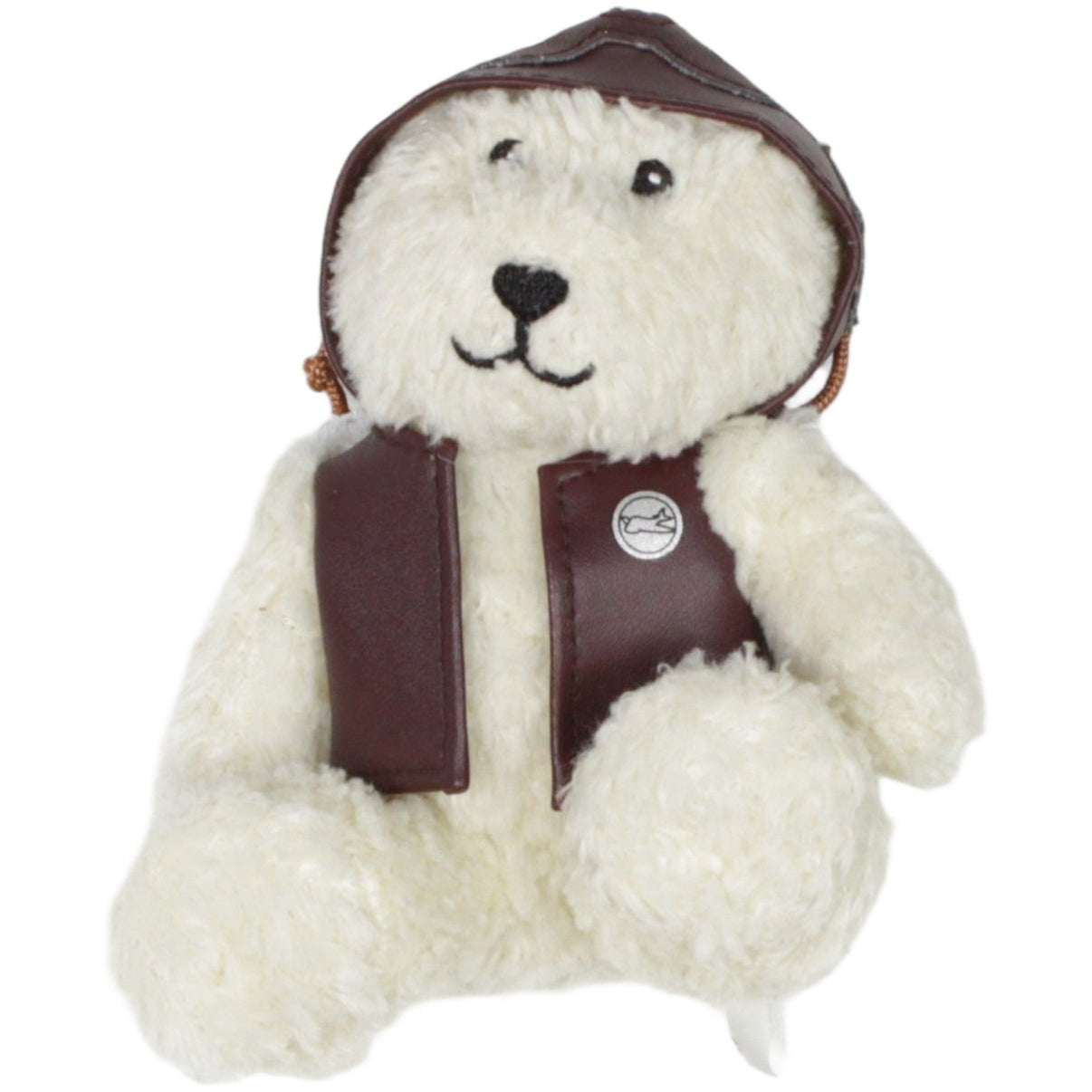 123000022983 McDonald's Happy Meal, Airline Teddybär mit Lederweste Kuscheltier Kumpel Leo 12cm 2005 ebay - stofftiere