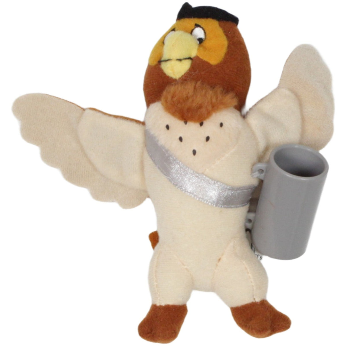 123000022997 McDonald's Happy Meal: Winnie Puuh (2002), Eule Kuscheltier Kumpel Leo 13cm 2002 _Vintage_