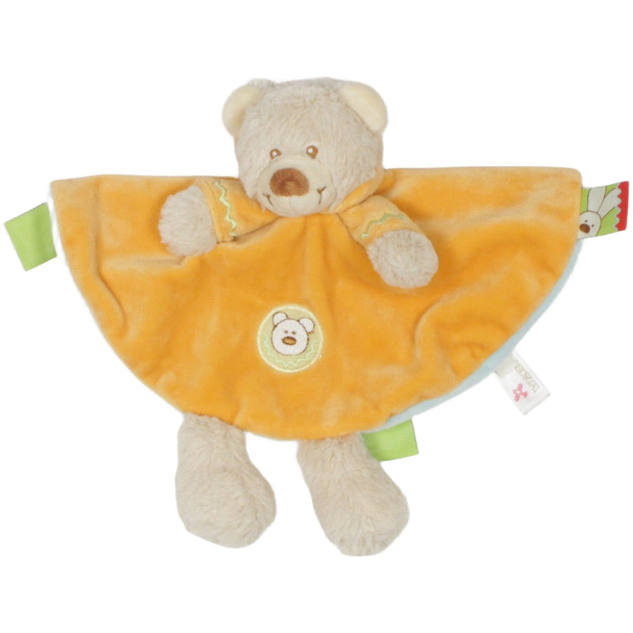 Teddybär orange-blau, rund