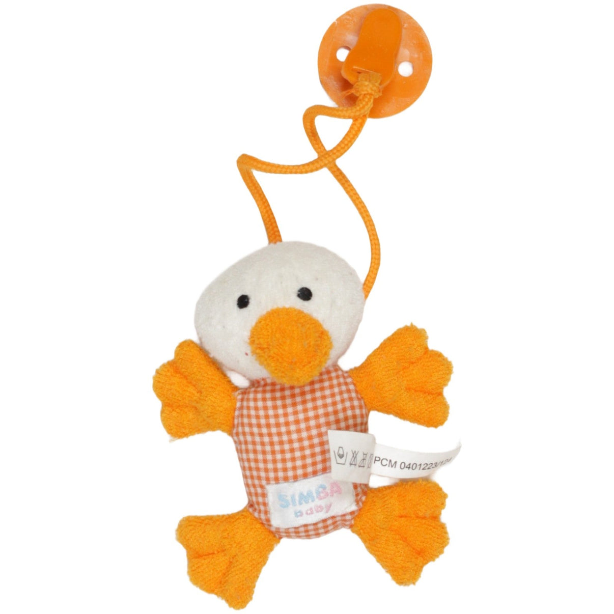 123000023132 Simba baby, süßer orange Ente Schnuller - Tier Kumpel Leo 12cm ebay - stofftiere Ente