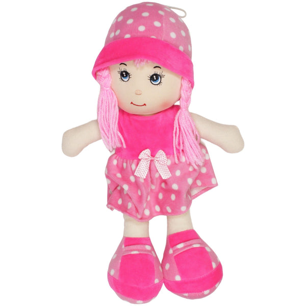 Mädchen mit pinken Haaren & gepunktetem Kleid, groß