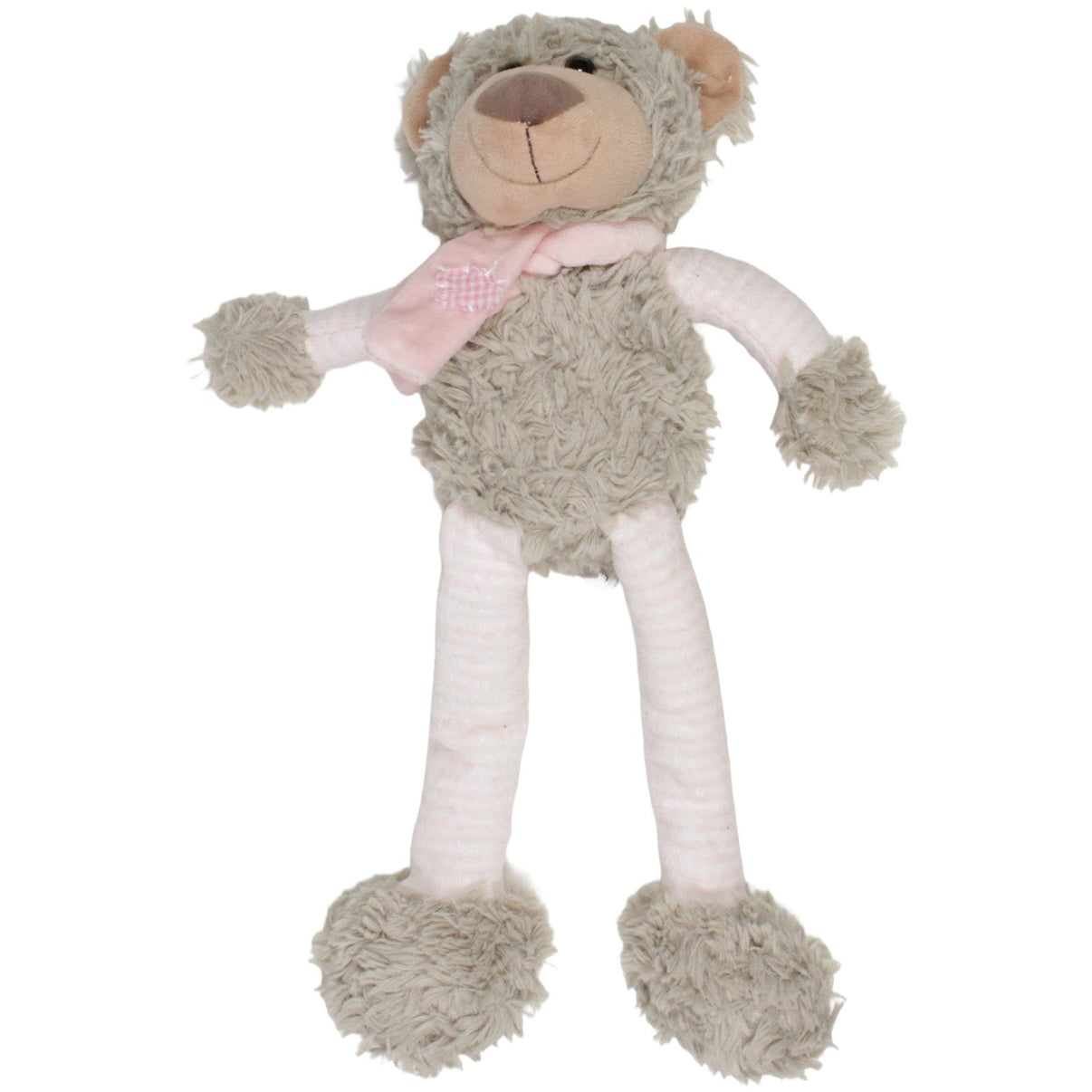 123000023139 KSD XL Schlenker Bär, rosa - gestreift Kuscheltier Kumpel Leo 40cm Braun Bär