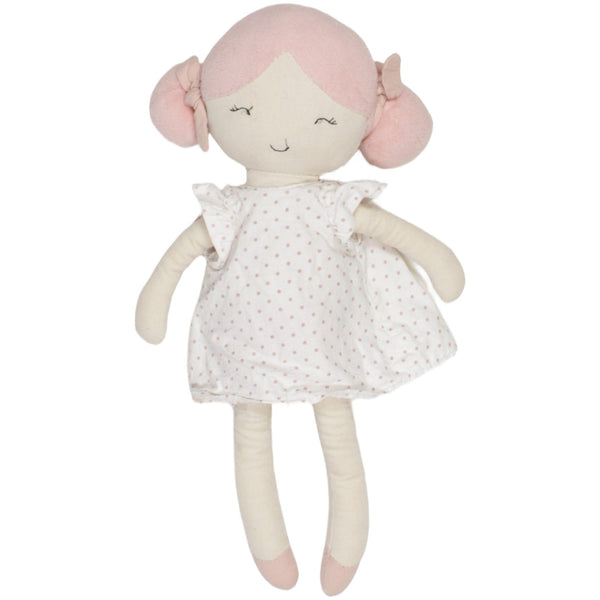 Lächelndes Mädchen mit rosa Haaren