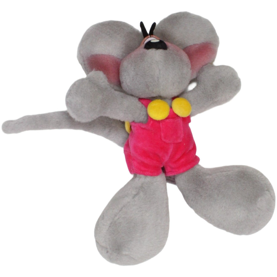 Graue Diddl-Maus mit pinker Latzhose
