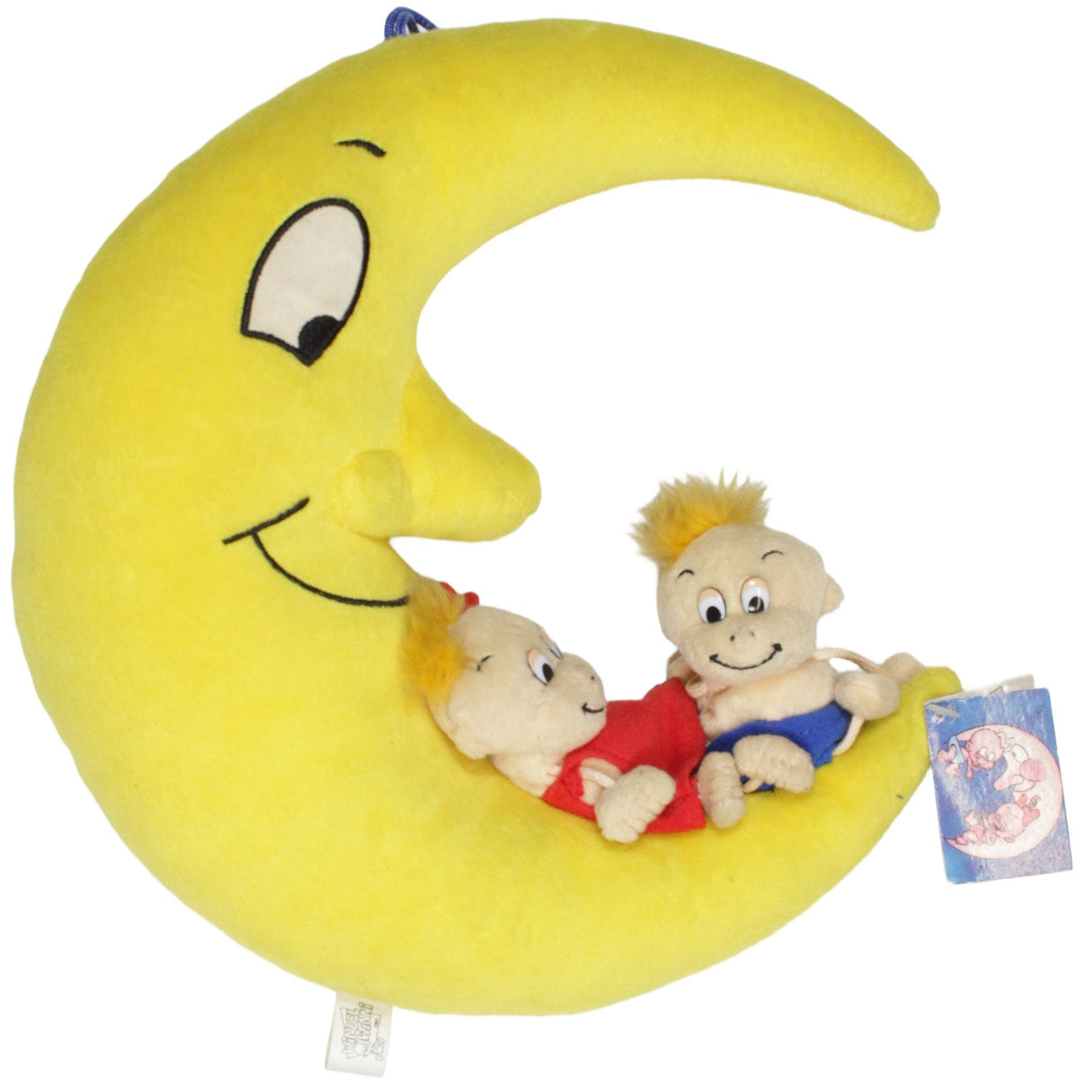 123000023173 Optipresent Windel Winni, Junge & Mädchen auf Mond Kuscheltier Kumpel Leo 27cm Beige Blau