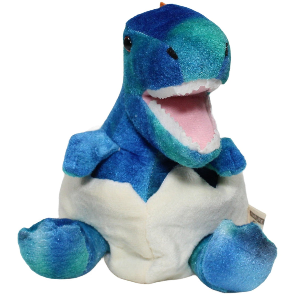 123000023244 Nature Planet Tyrannosaurus Rex Baby im Ei, blau Kuscheltier Kumpel Leo 18cm Beige Blau