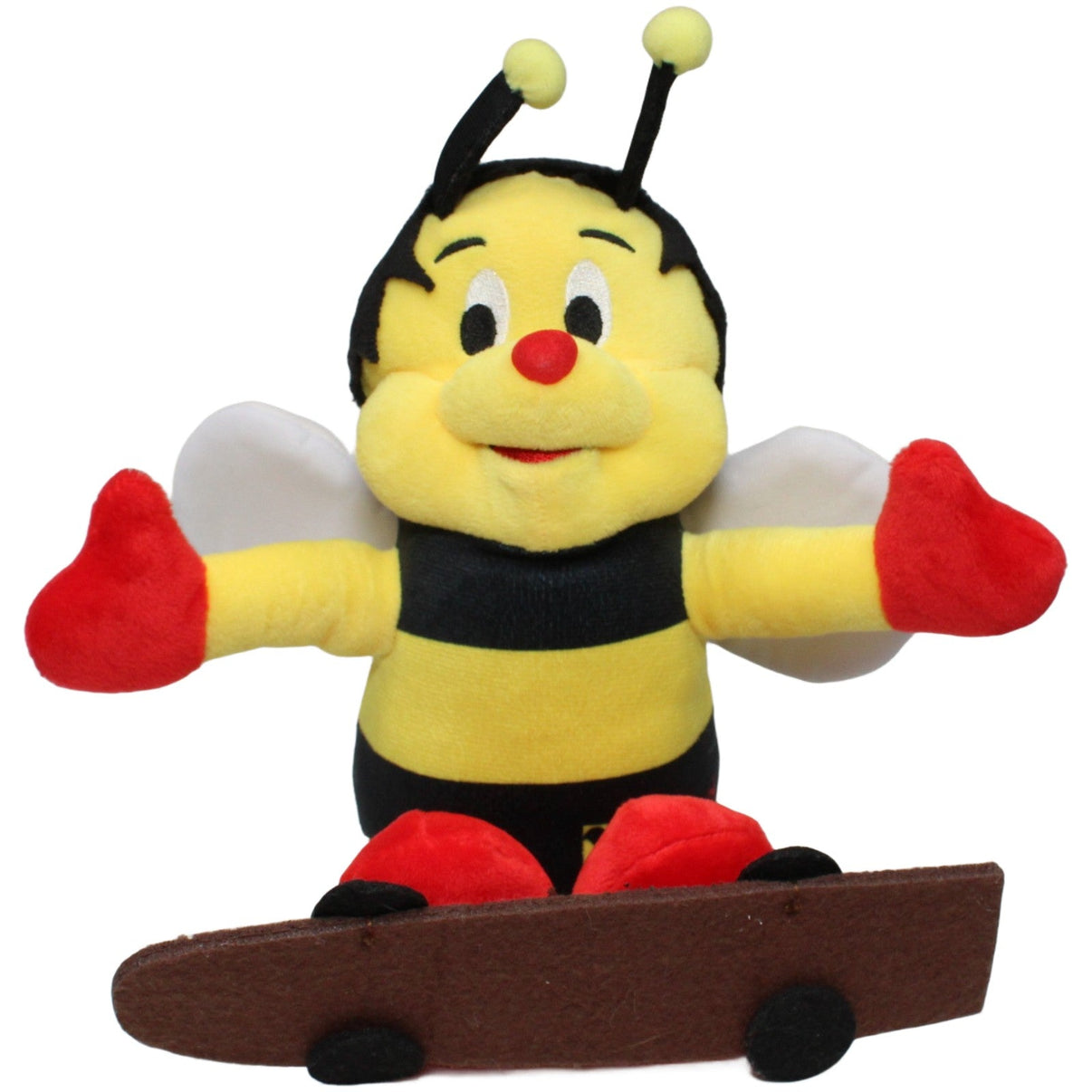 123000023296 AV - Verlag Bankenbedarfsartikel Schlenker Sumsi mit Snowboard Kuscheltier Kumpel Leo 30cm Biene Braun
